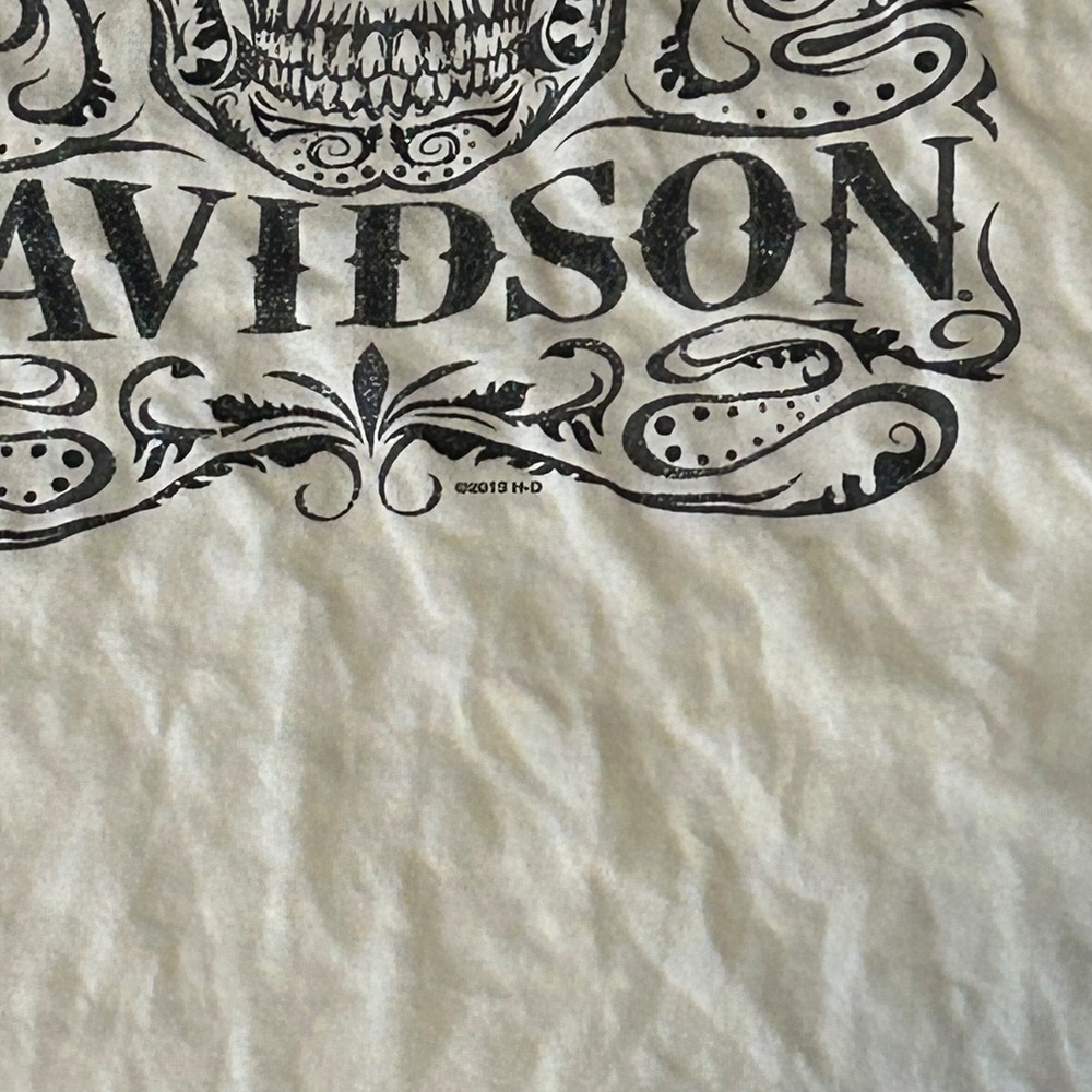 Harley Davidson Los Angeles Sugar Skull Graphic Tee White XL 2019 RK Stratman - Picture 7 of 7